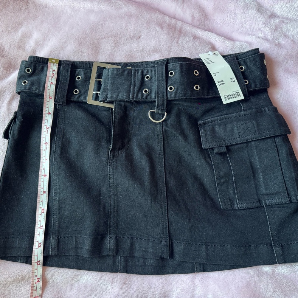 Black Cargo Mini Skirt - Picture 5 of 6